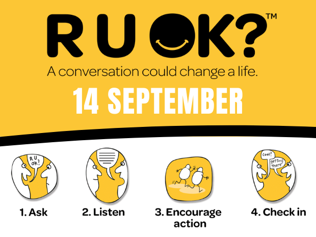 Colorful event graphic promoting awareness days and community wellbeing activities alongside major sporting events